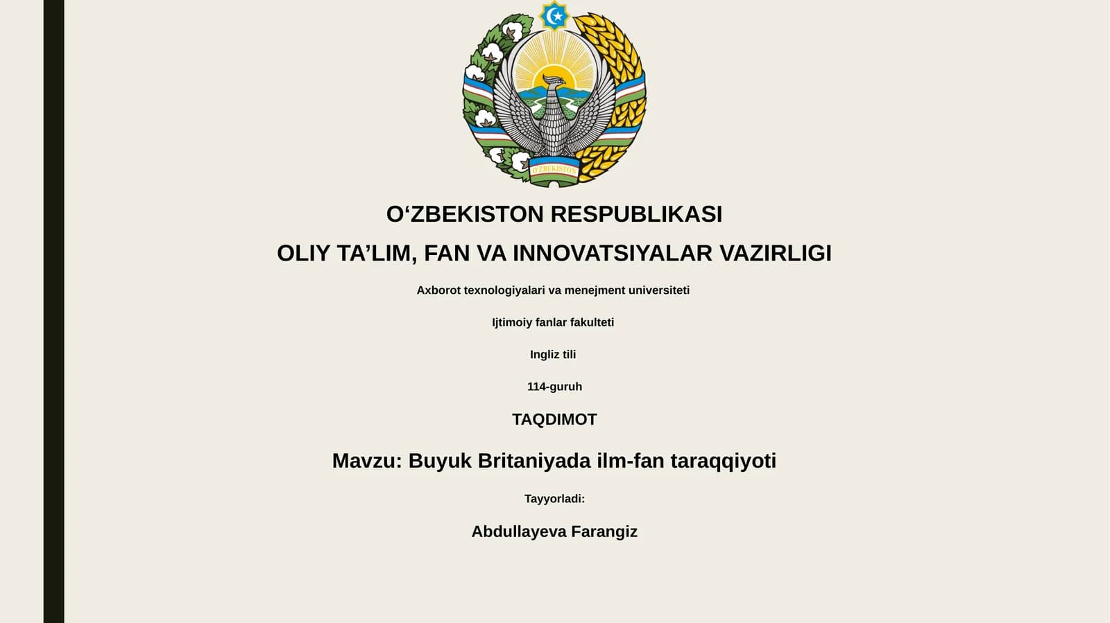 Buyuk Britaniyada ilm-fan taraqqiyoti