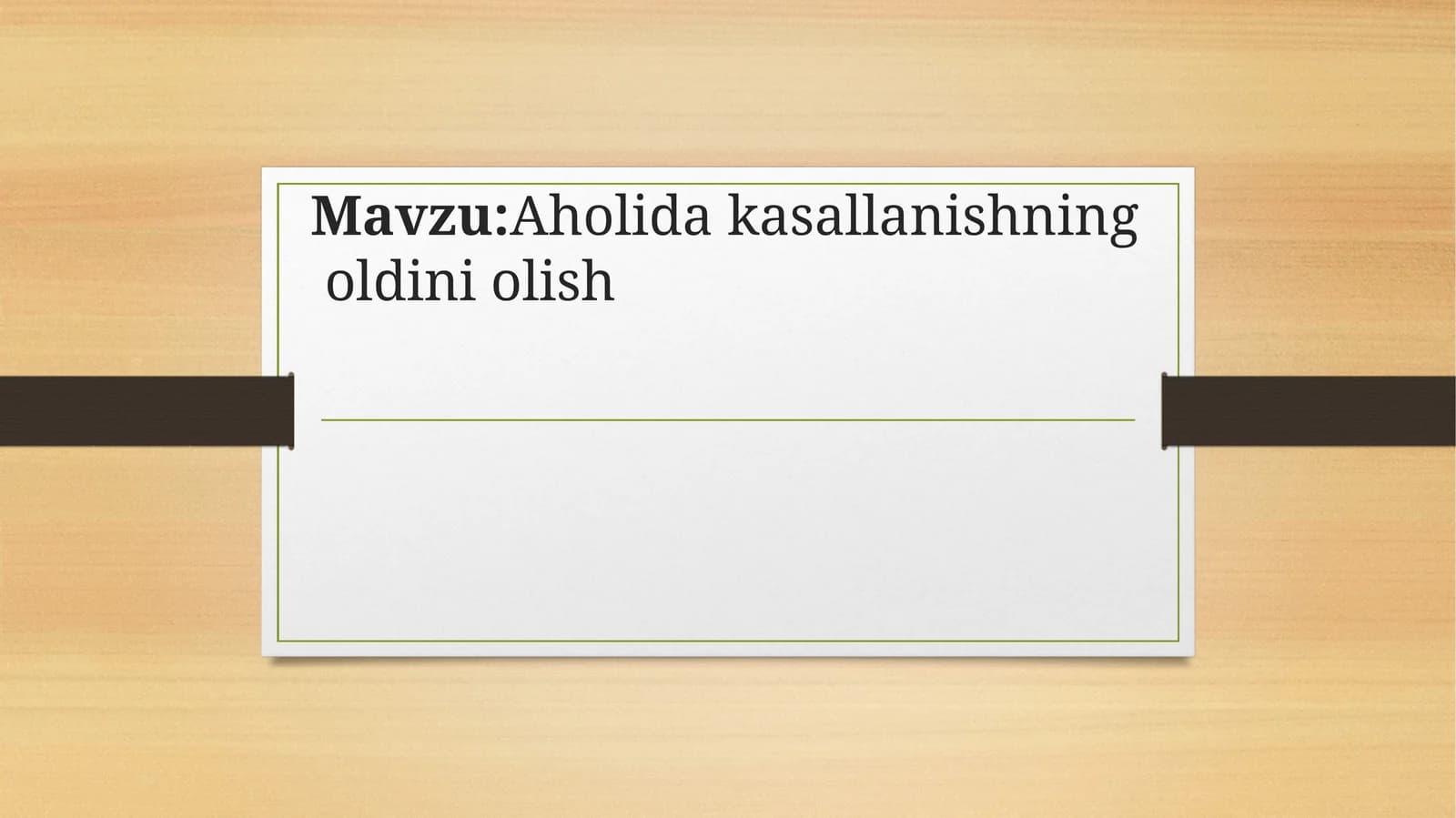 Aholida kasallanishning oldini olish