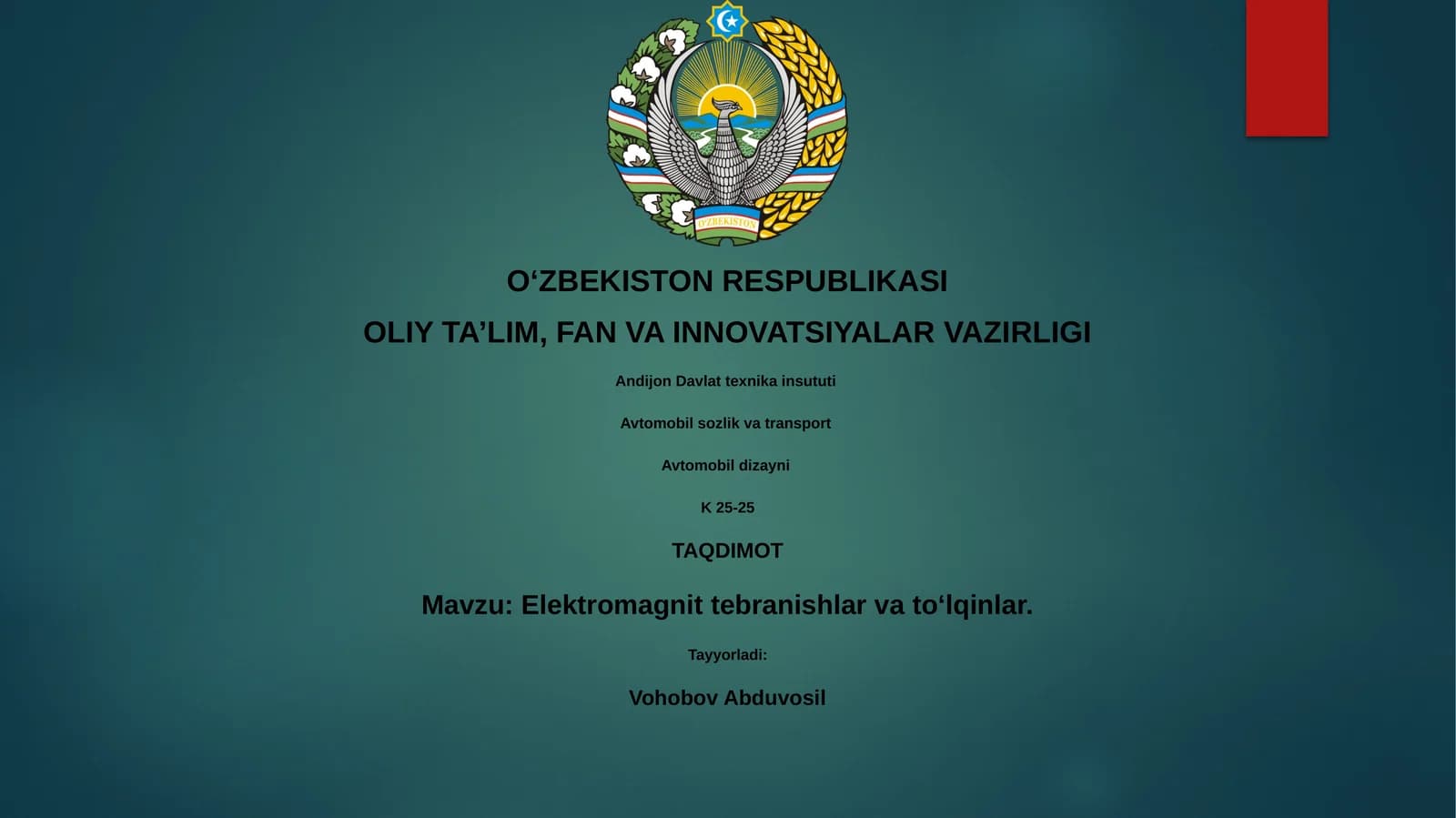 Elektromagnit tebranishlar va toʻlqinlar