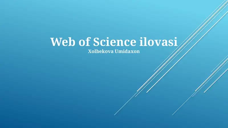 Web of Science ilovasi