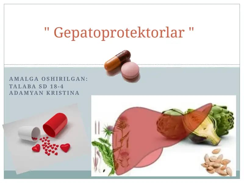 Gepatoprotektorlar