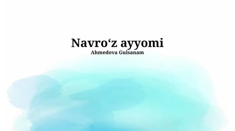 Navroʻz ayyomi