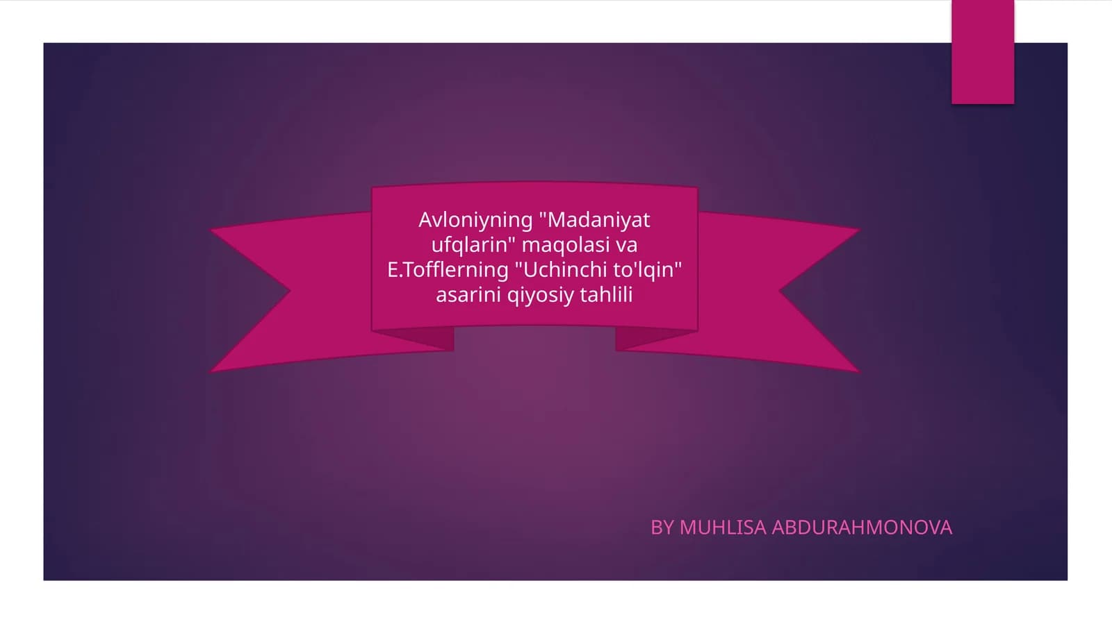 Madaniyat ufqlarin