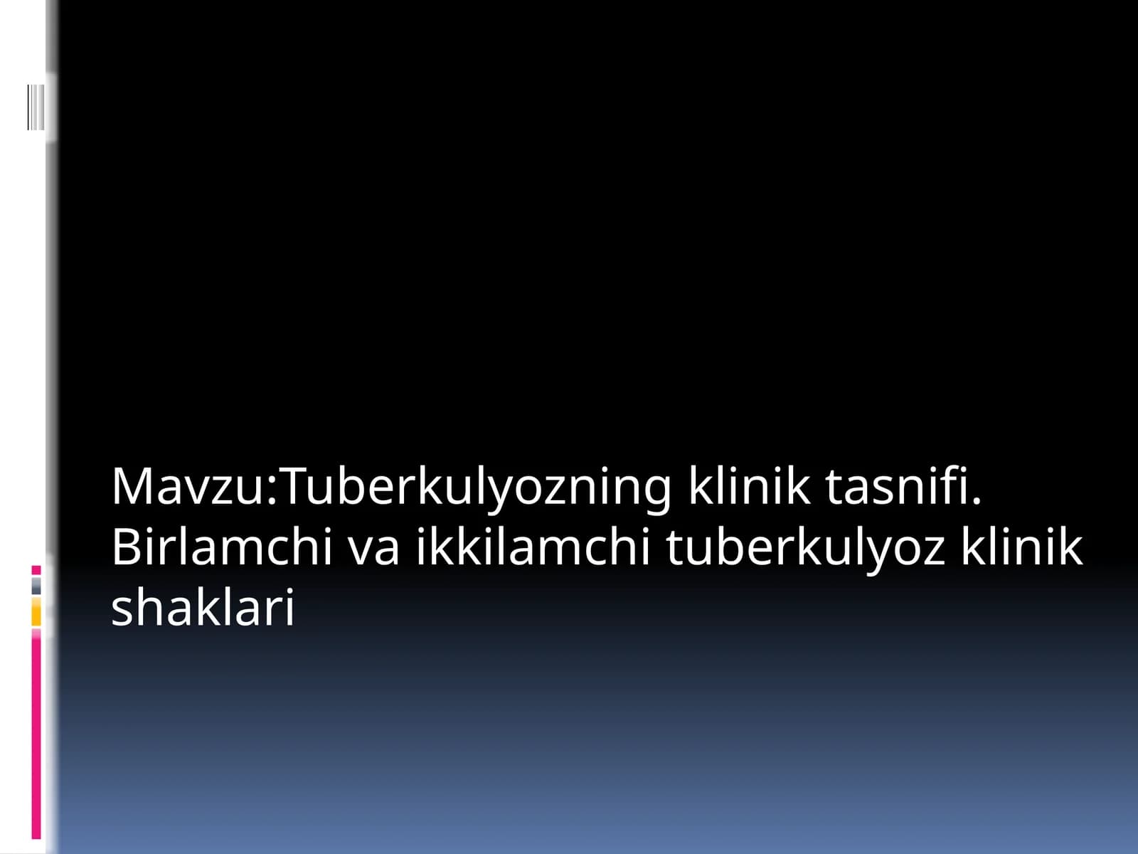Tuberkulyozning Kliniktasifi