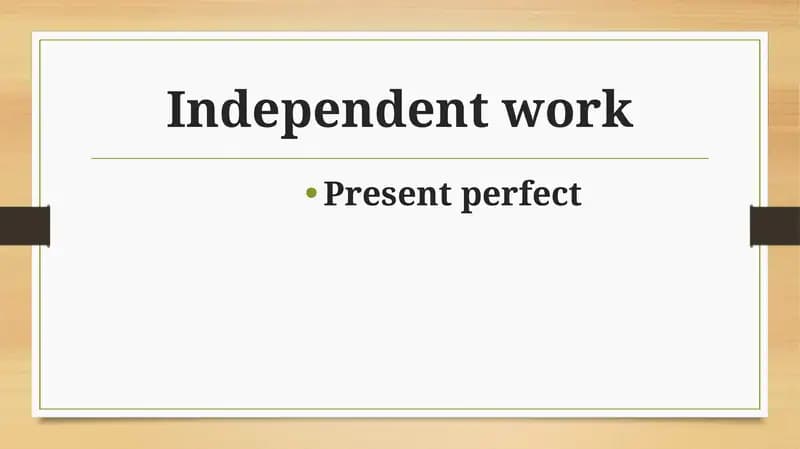 Present Perfect