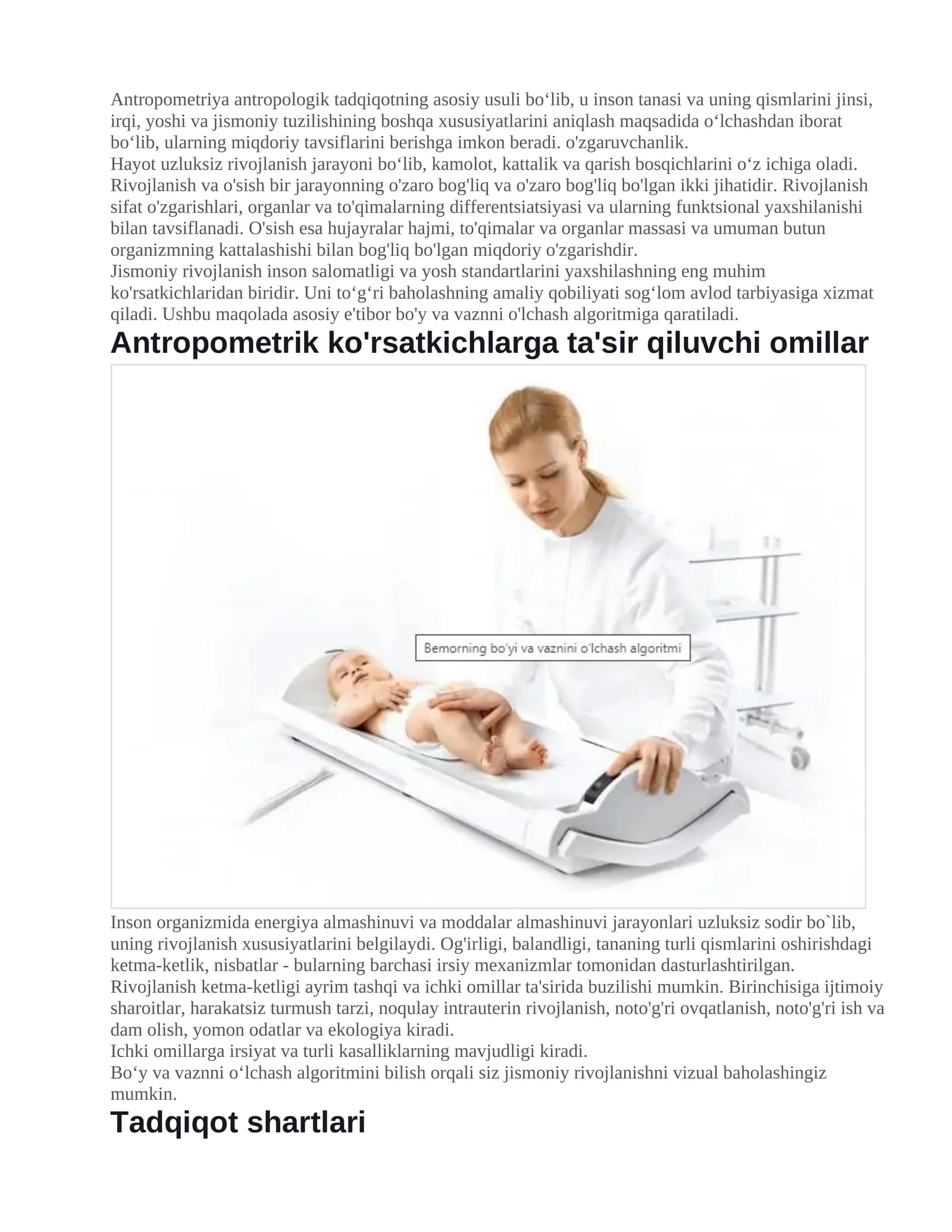Antropometriya antropologik tadqiqot