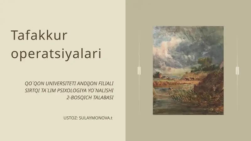 Tafakkur operatsiyalari