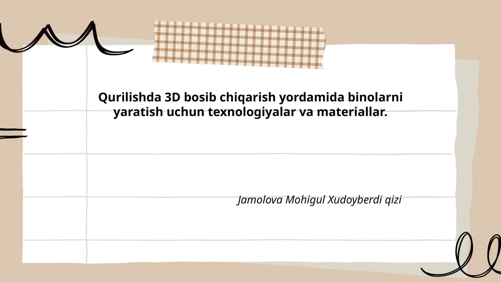 Qurilishda 3D bosib chiqarish yordamida binolarni yaratish uchun texnologiyalar va materiallar