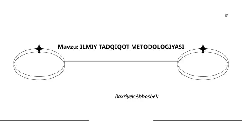 ILMIY TADQIQOT METODOLOGIYASI