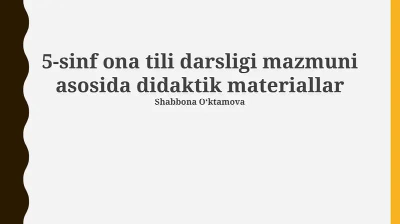 5-sinf Ona Tili Darsligi