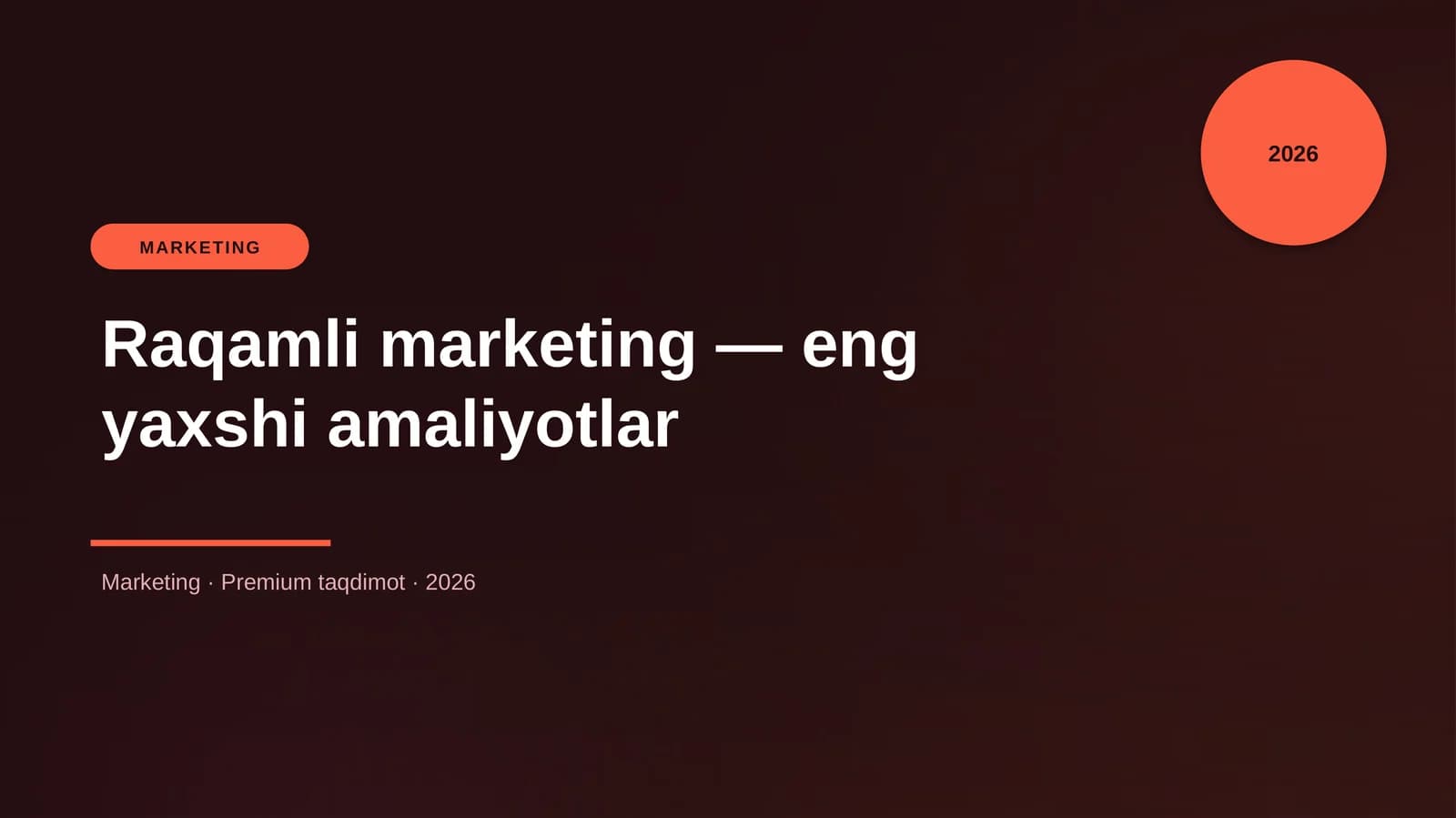 Raqamli marketing — eng yaxshi amaliyotlar