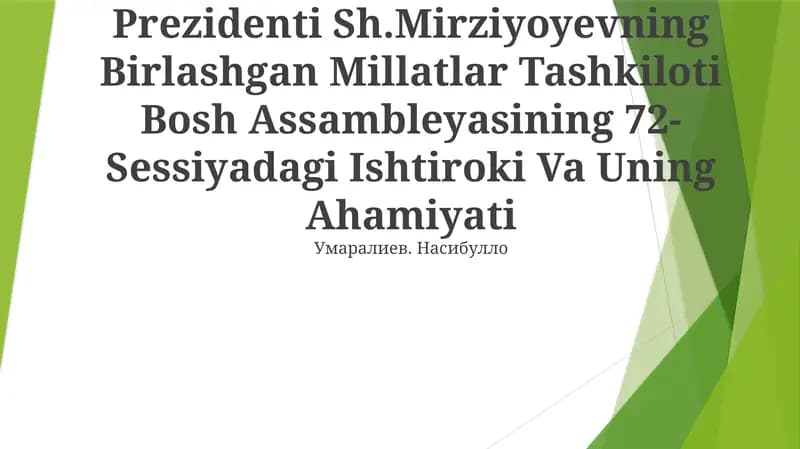 Prezident Murojaatnomasi