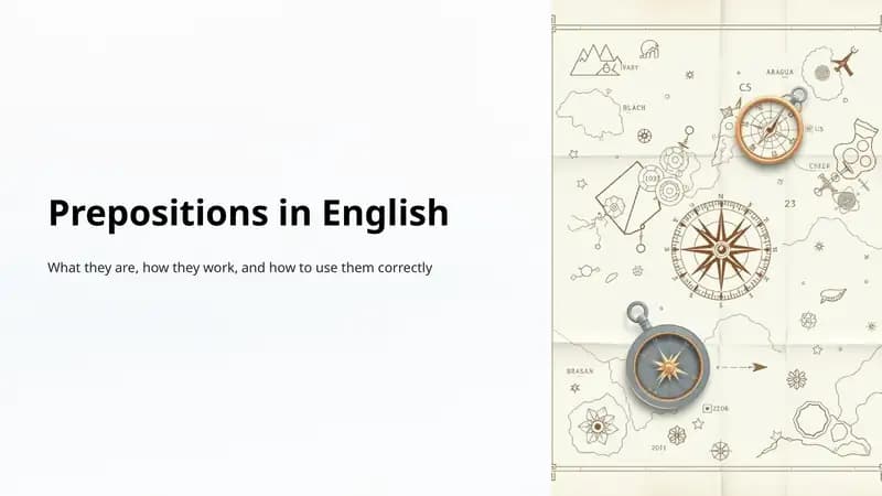 Prepositions in English