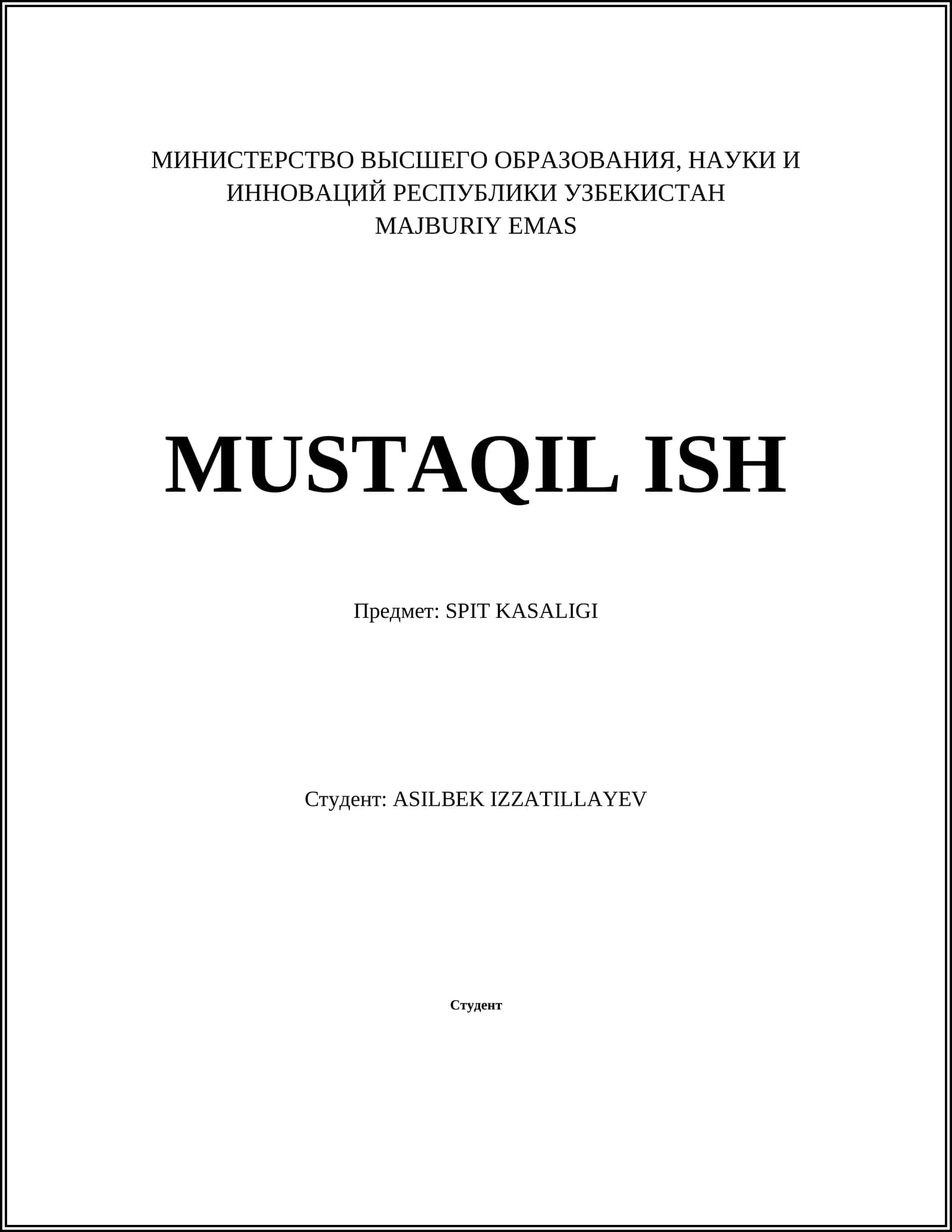 SPIT KASALIGI