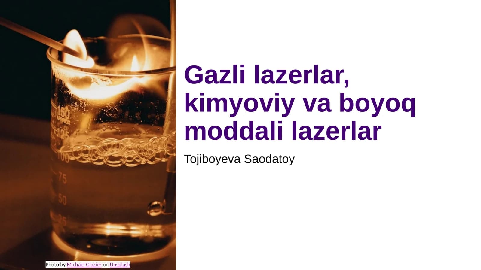 Gazlilazerlar,kimyoviyvaboyoqmoddalilazerlar
