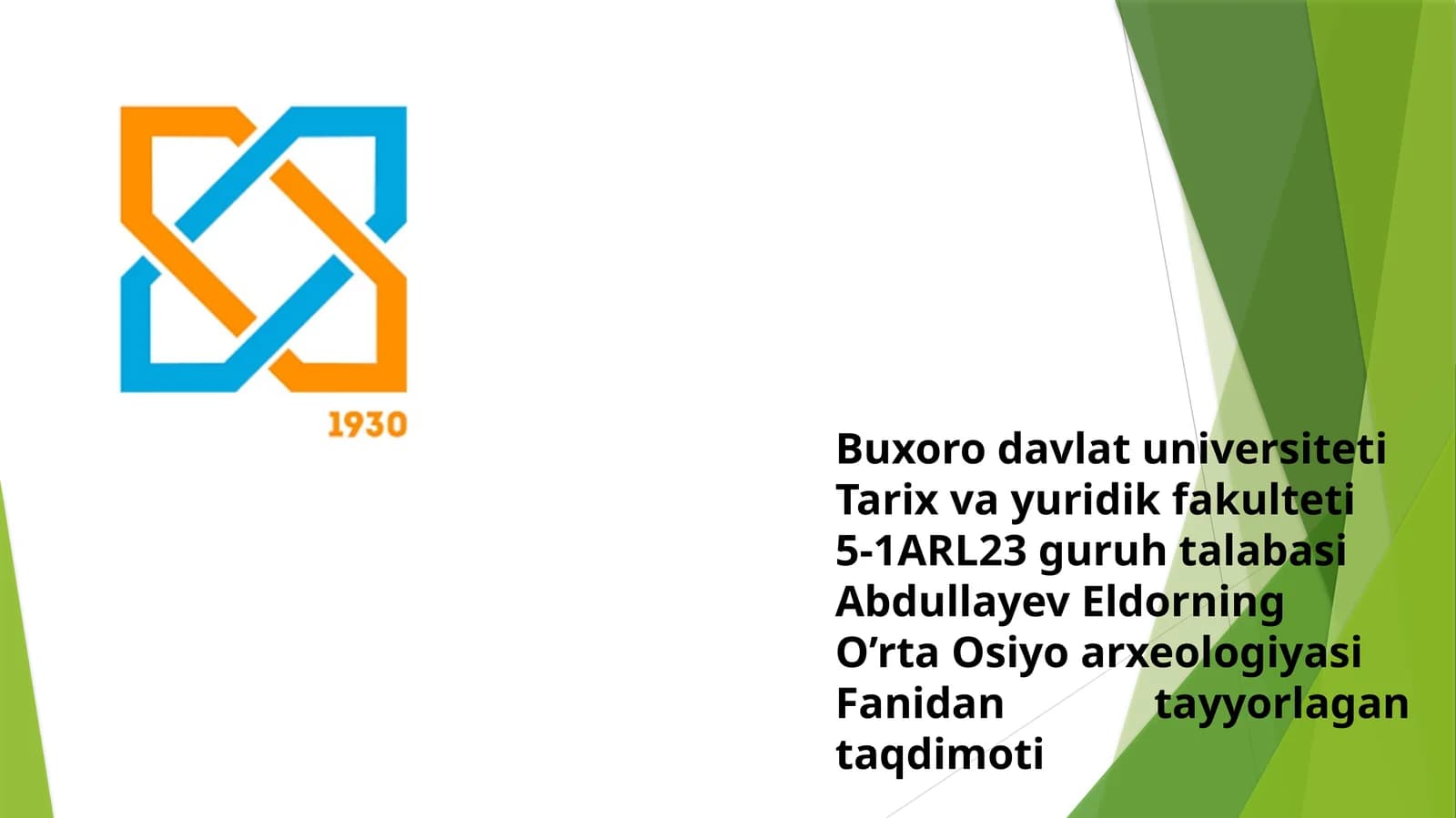 O‘rta Osiyo janubi hududlari o‘troq dehqonchiligi