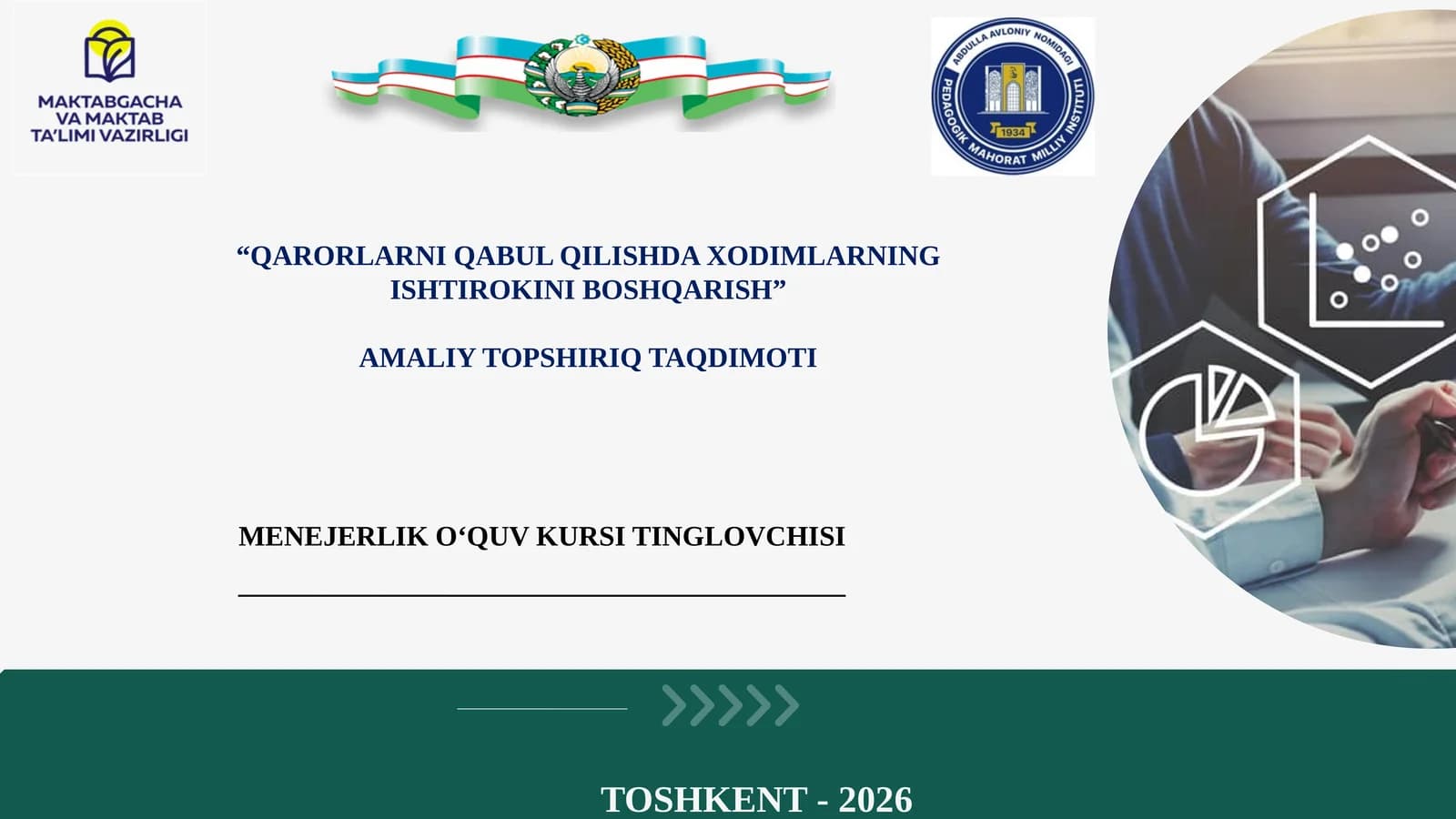 AMALIY TOPSHIRIQ TAQDIMOTI