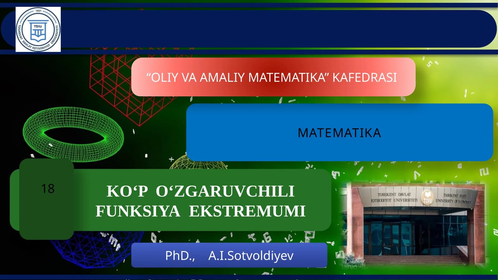 OLIY VA AMALIY MATEMATIKA