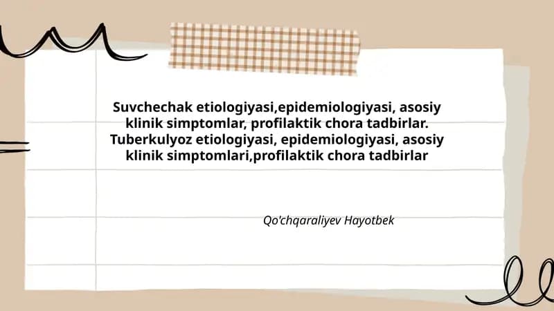 Suvchechak va Tuberkulyoz
