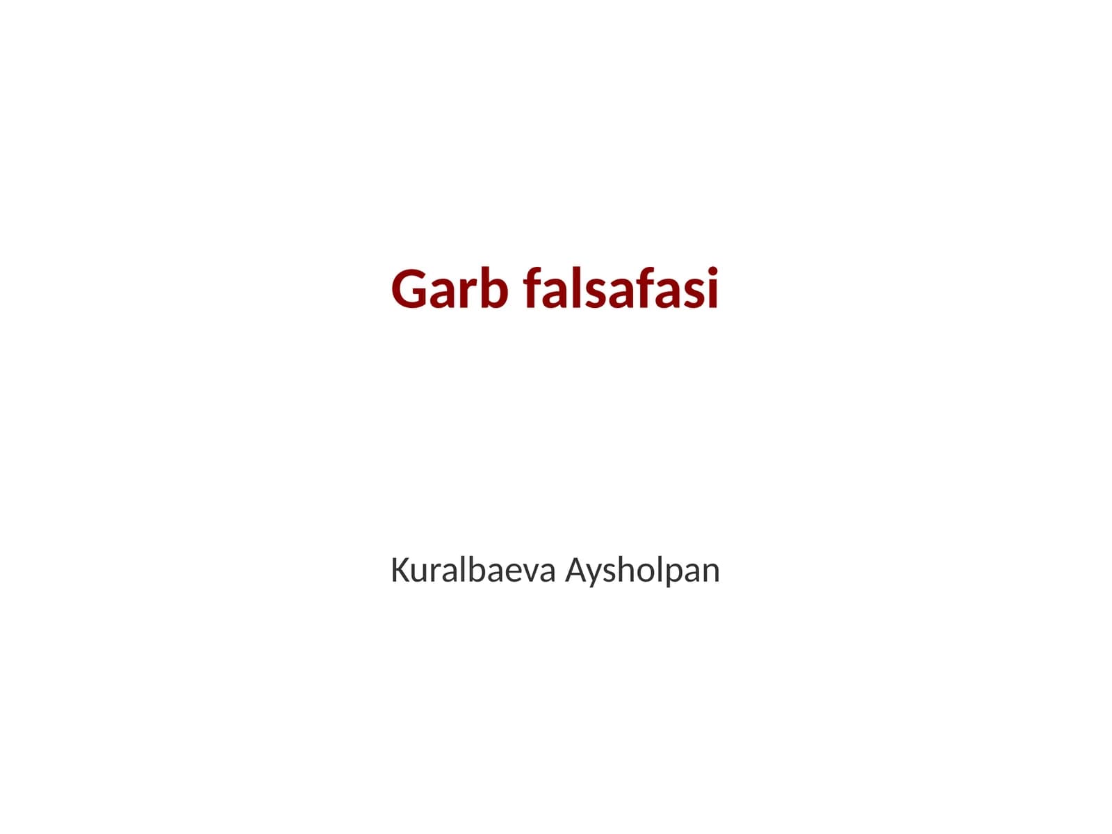 Garb falsafasi