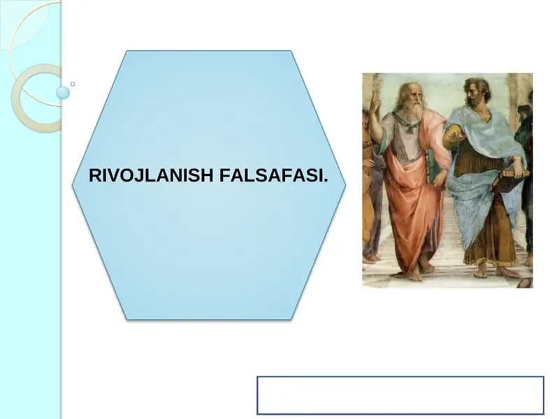 RIVOJLANISH FALSAFASI