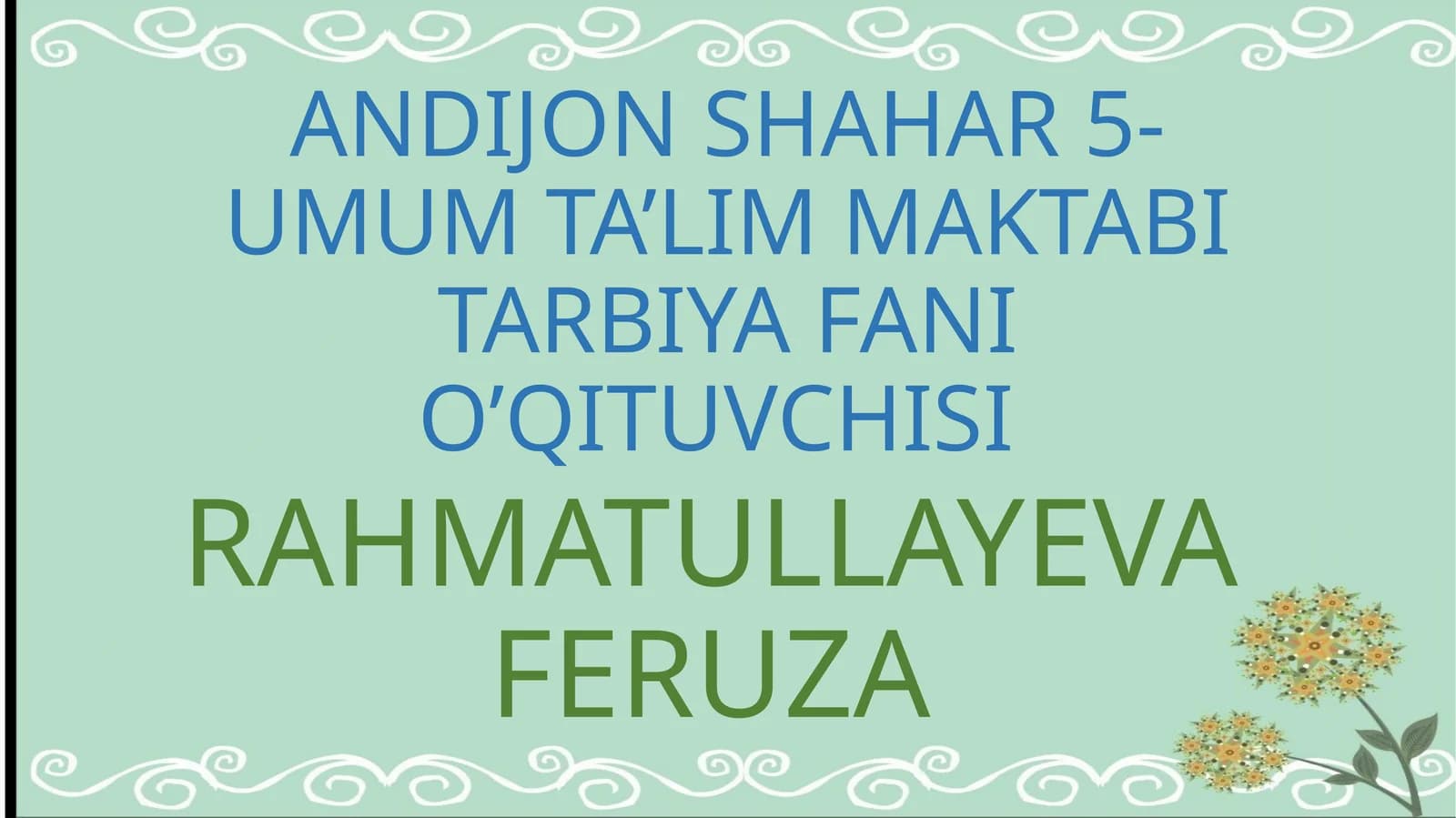 GO'ZAL TARBIYATAMOYILLARI