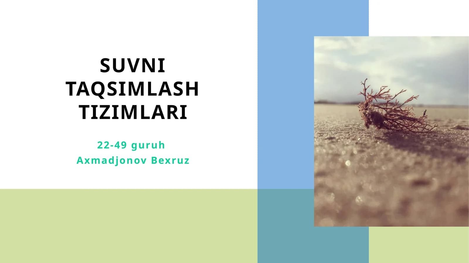 Suvni taqsimlash tizimlari