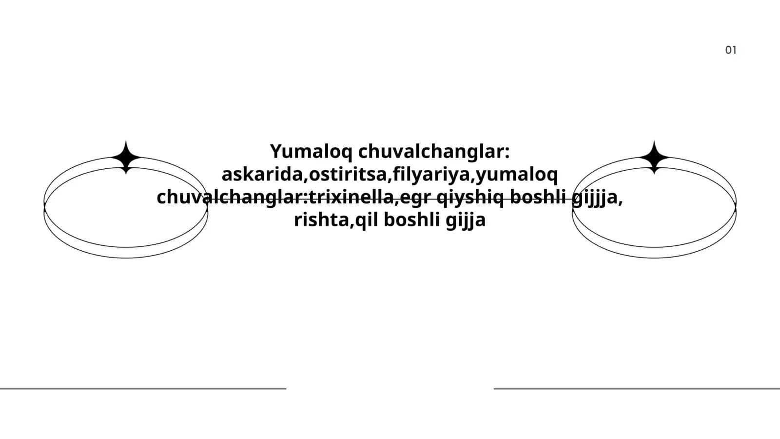 Yumaloq chuvalchanglar anatomiyasi