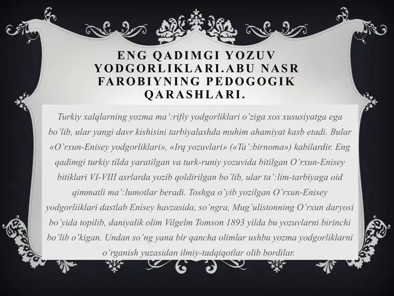 O'rxun-Enisey yodgorliklari