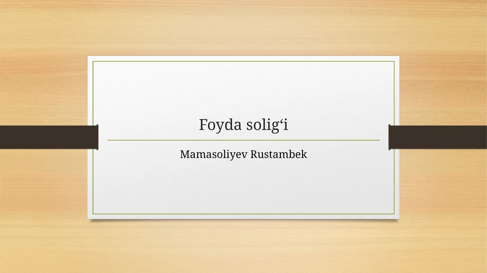 Foyda soligʻi