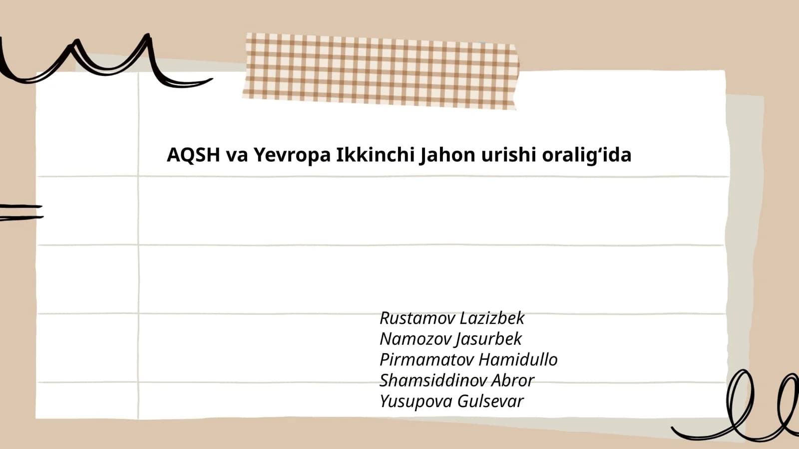 AQSH va Yevropa Ikkinchi Jahon urishi oraligʻida