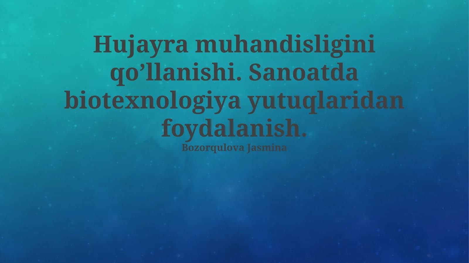 Hujayra muhandisligini qo’llanishi