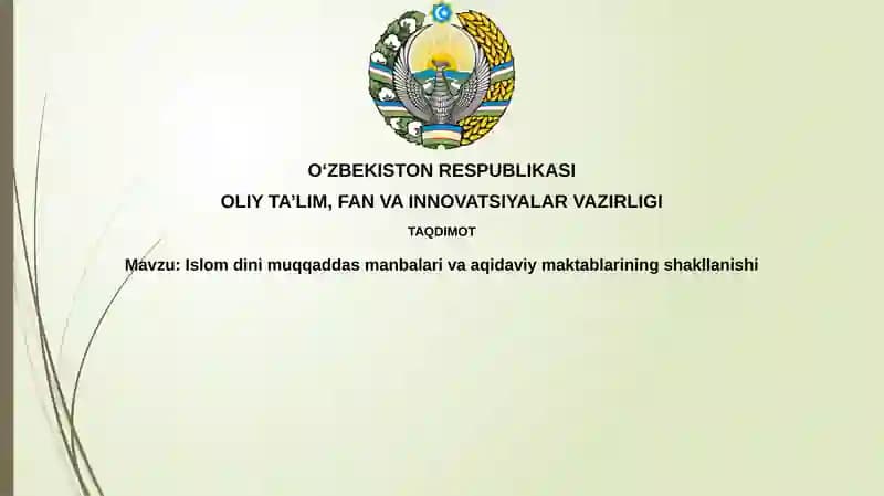 Muqaddas manbalarning shakllanishi va rivojlanishi