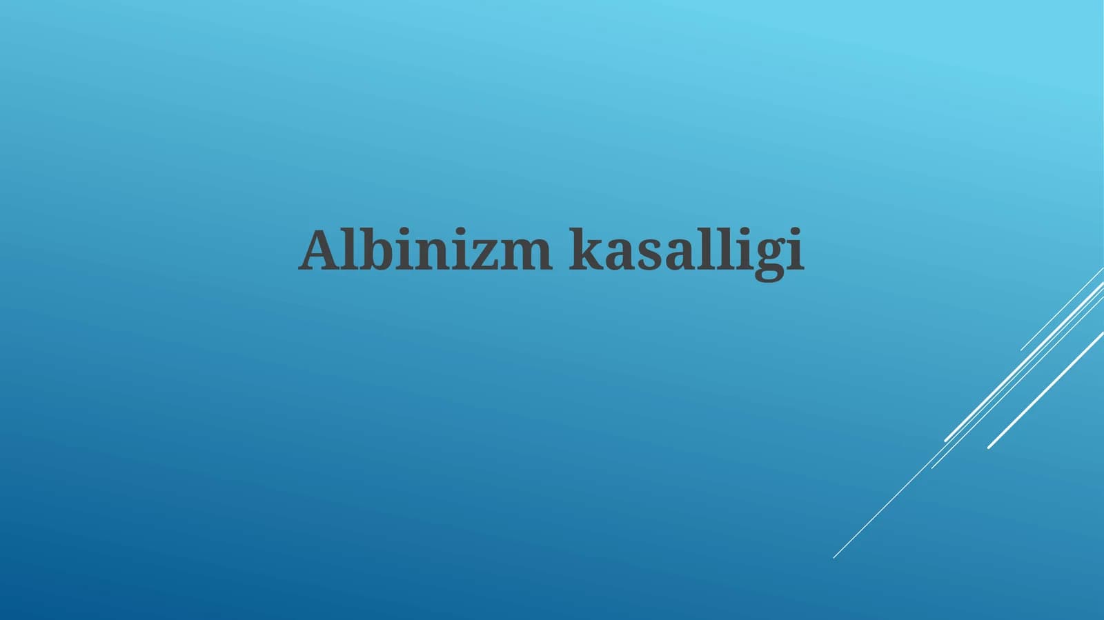 Albinizm