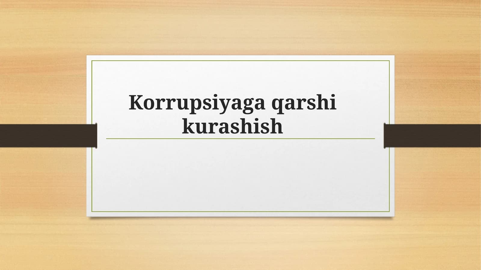 Korrupsiyaga qarshi kurashish