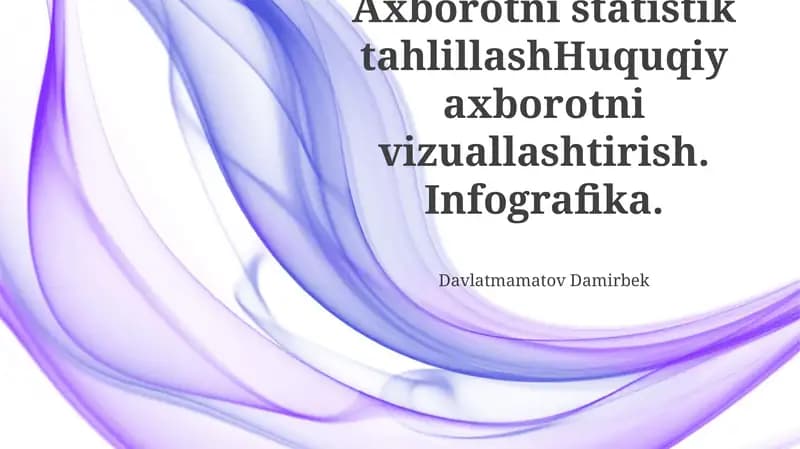 Infografika yaratish tamoyillari