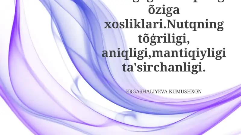 Pedagogik nutqning o‘ziga xos xususiyatlari