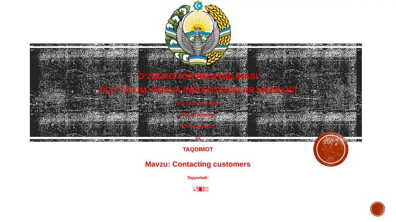 Contacting customers