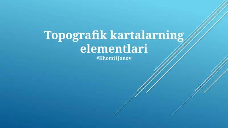 Topografik kartalarning elementlari