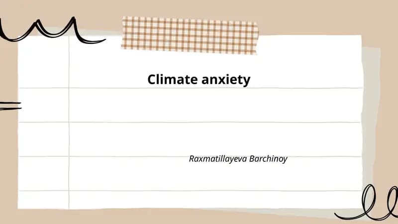 Climate anxiety