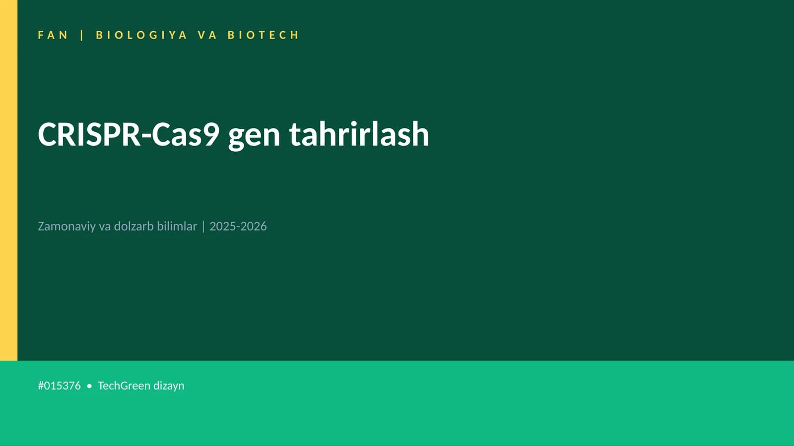 CRISPR-Cas9 gen tahrirlash