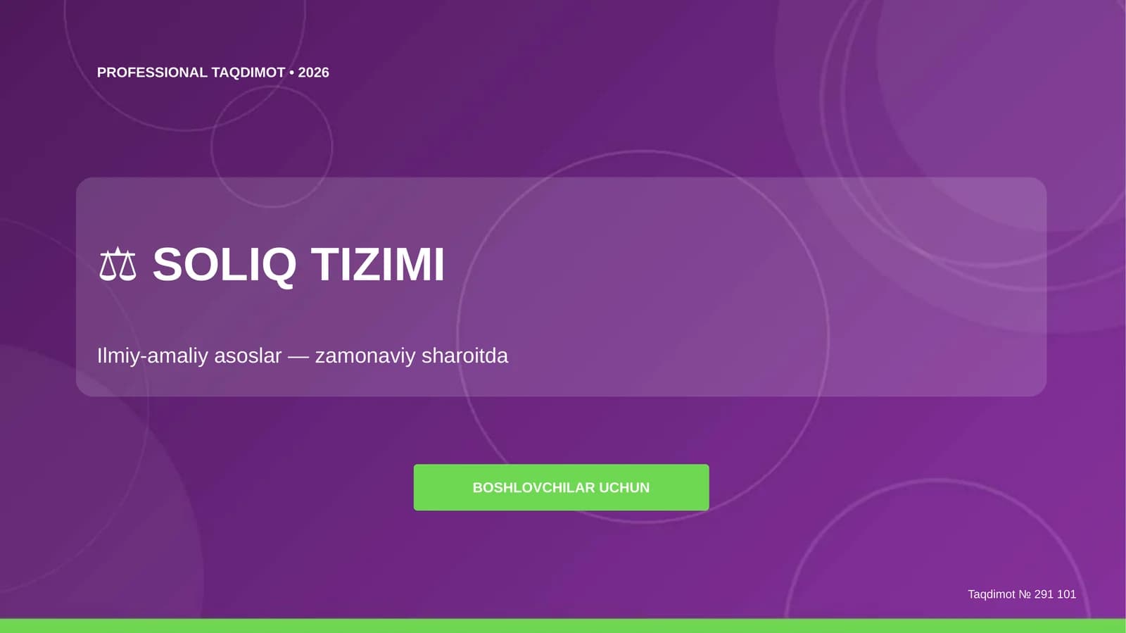 PROFESSIONAL TAQDIMOT • 2026