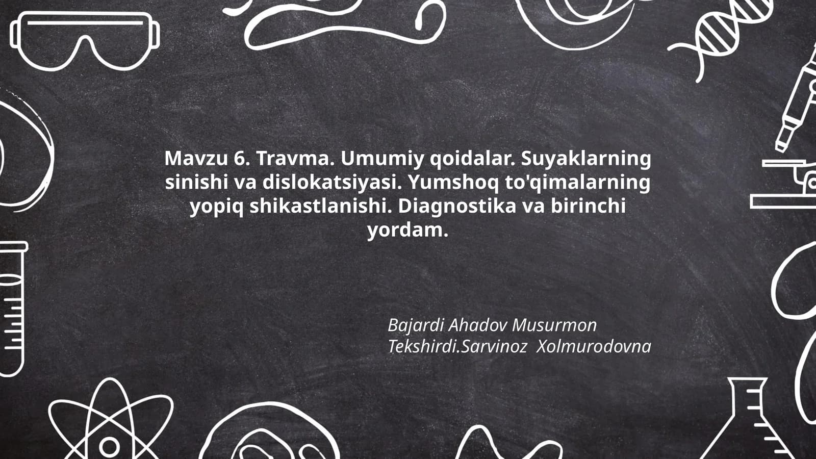 Travma. Umumiy qoidalar