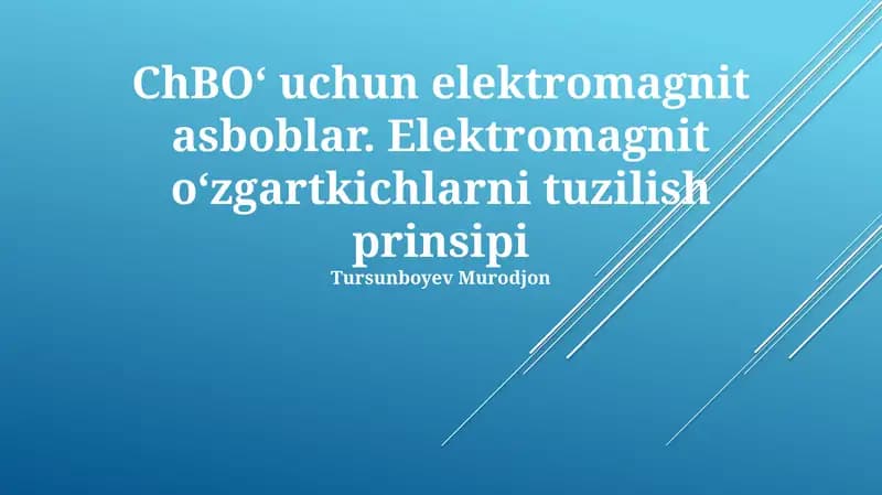 Elektromagnit asboblar