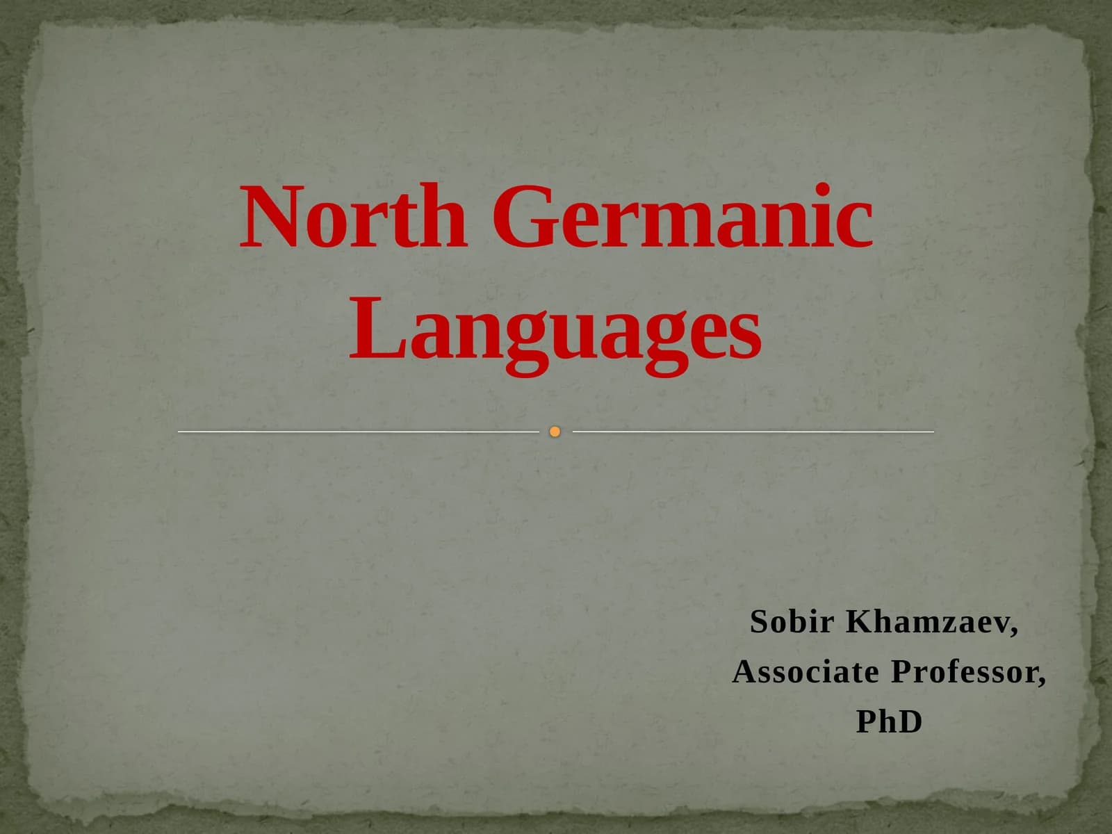North Germanic Languages