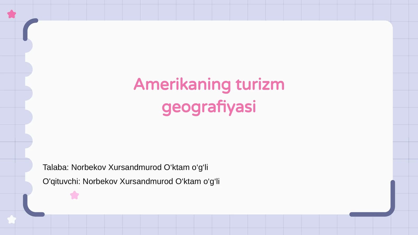 Amerikaning turizm geografiyasi