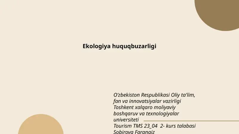 Ekologiya huquqbuzarligi