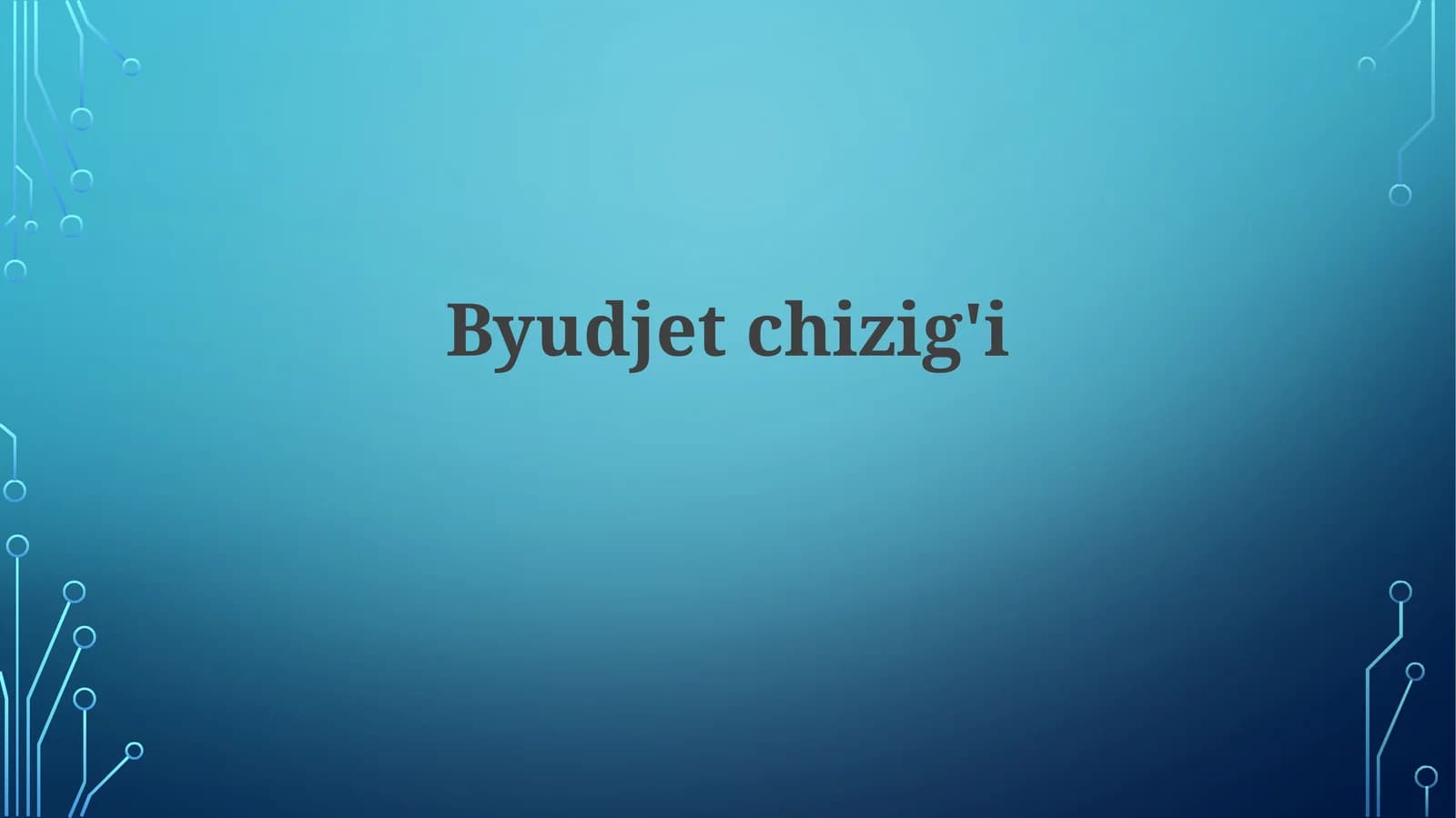 Byudjet Chizig'i Qo'llanmalari
