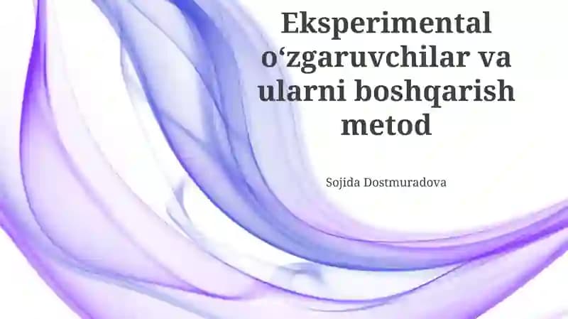 Bog'liq o'zgaruvchilar