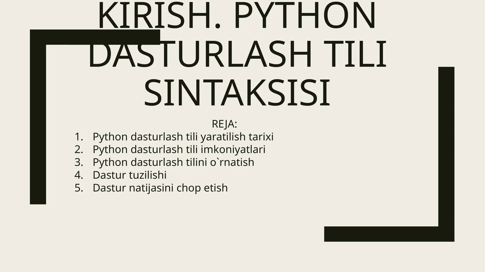Python dasturlash tili yaratilish tarixi